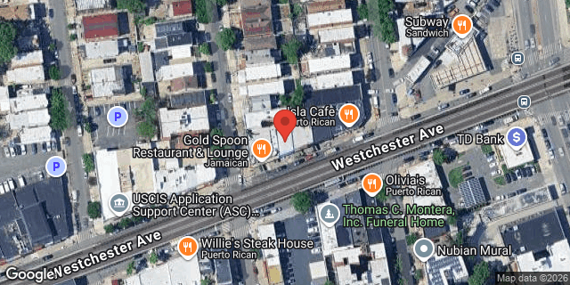 Aerial map of 1847 WESTCHESTER AVENUE, Bronx