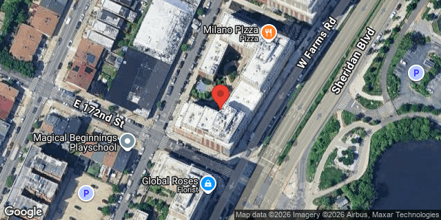 Aerial map of 1560 BOONE AVENUE, Bronx