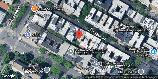 Aerial map of 552 WEST 156 STREET, Manhattan