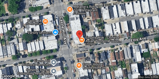 Aerial map of 1232 CASTLE HILL AVENUE, Bronx