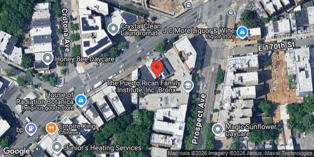 Aerial map of 1418 BOSTON ROAD, Bronx
