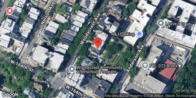 Aerial map of 1016 WOODYCREST AVENUE, Bronx