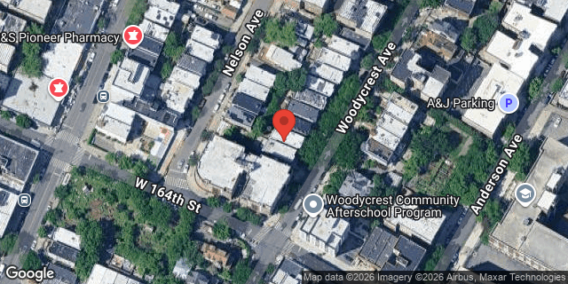 Aerial map of 1007 WOODYCREST AVENUE, Bronx