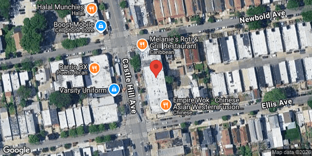 Aerial map of 1240 CASTLE HILL AVENUE, Bronx