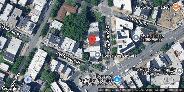 Aerial map of 1389 CROTONA AVENUE, Bronx