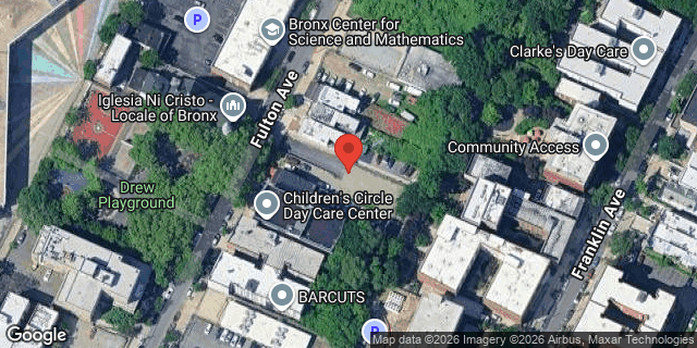 Aerial map of 1342 FULTON AVENUE, Bronx