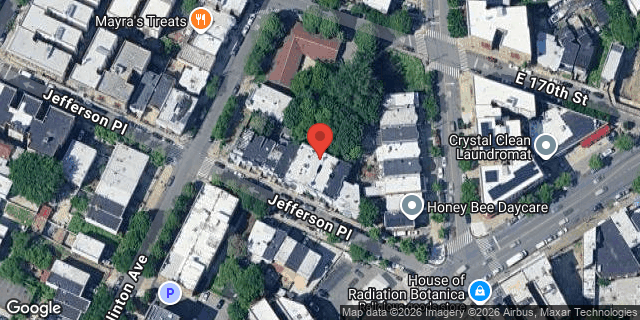Aerial map of 665 JEFFERSON PLACE, Bronx