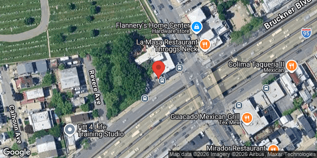 Aerial map of 3398 EAST TREMONT AVENUE, Bronx