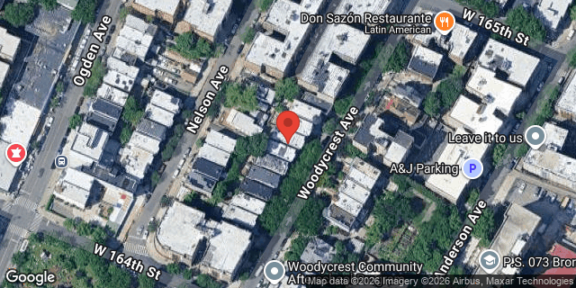Aerial map of 1019 WOODYCREST AVENUE, Bronx
