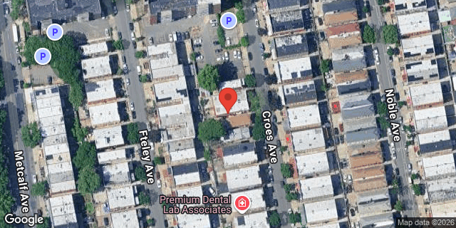 Aerial map of 1343 CROES AVENUE, Bronx