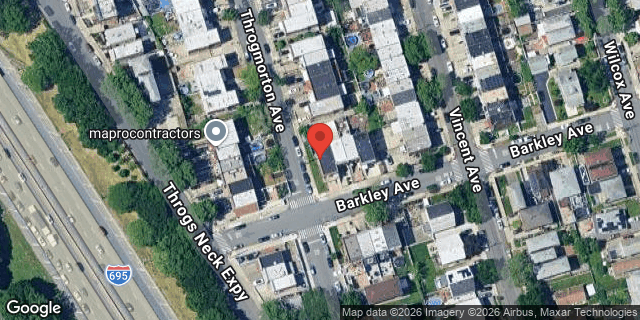 Aerial map of 3181 BARKLEY AVENUE, Bronx