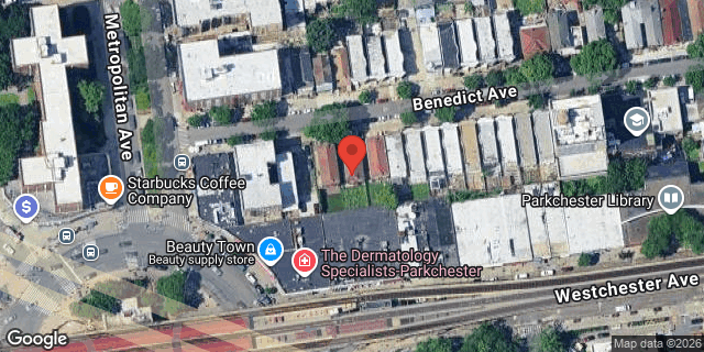 Aerial map of 1924 BENEDICT AVENUE, Bronx