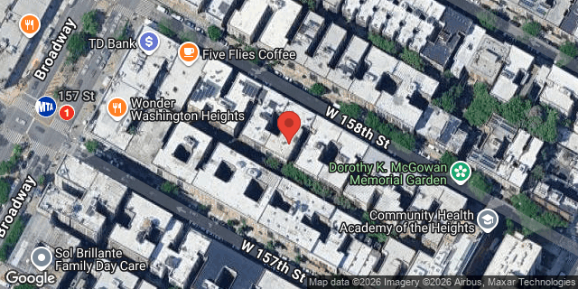 Aerial map of 536 WEST 158 STREET, Manhattan