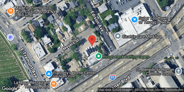 Aerial map of 1119 EDISON AVENUE, Bronx