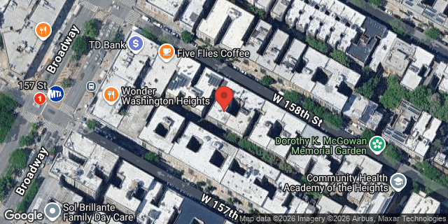 Aerial map of 540 WEST 158 STREET, Manhattan
