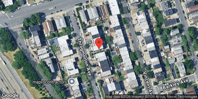 Aerial map of 1022 THROGMORTON AVENUE, Bronx