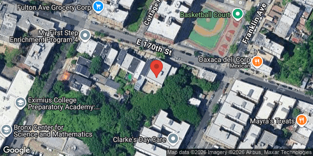 Aerial map of 596 EAST 170 STREET, Bronx