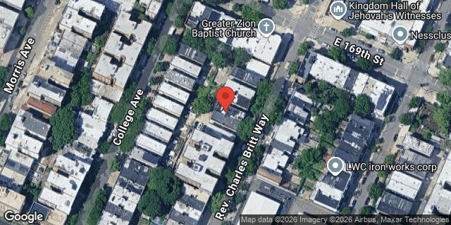 Aerial map of 1261 FINDLAY AVENUE, Bronx