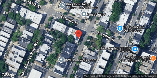 Aerial map of 368 EAST 169 STREET, Bronx