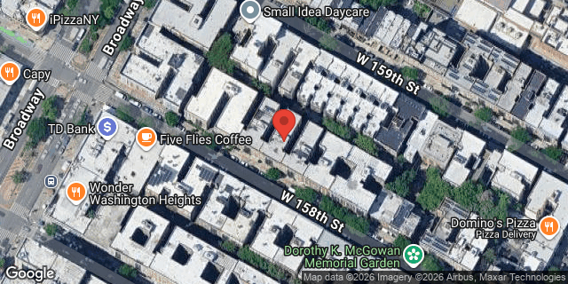 Aerial map of 537 WEST 158 STREET, Manhattan