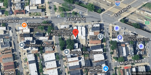 Aerial map of 1792 EAST 174 STREET, Bronx