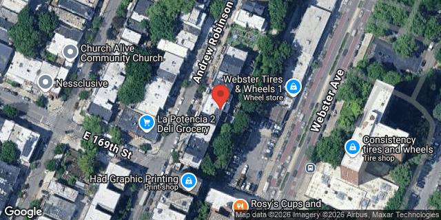 Aerial map of 1314 CLAY AVENUE, Bronx