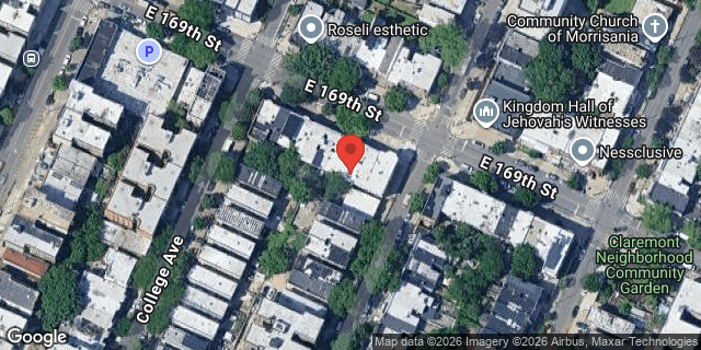 Aerial map of 314 EAST 169 STREET, Bronx