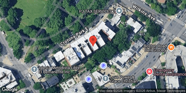 Aerial map of 1432 CROTONA PARK EAST, Bronx
