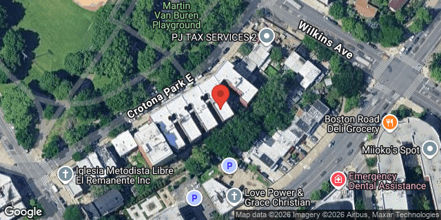 Aerial map of 1436 CROTONA PARK EAST, Bronx