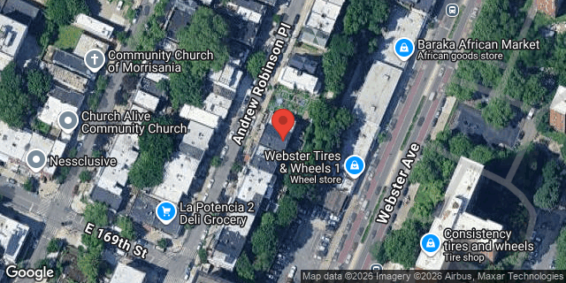 Aerial map of 1324 CLAY AVENUE, Bronx