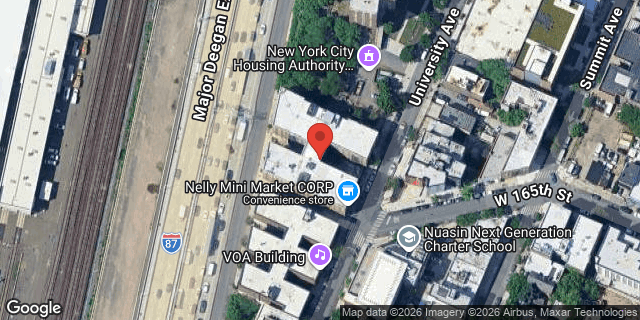 Aerial map of 1055 UNIVERSITY AVENUE, Bronx