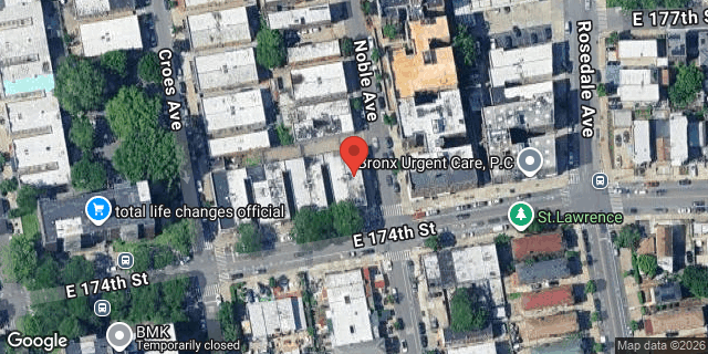 Aerial map of 1715 EAST 174 STREET, Bronx