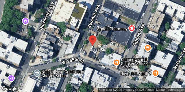 Aerial map of 165 WEST 165 STREET, Bronx