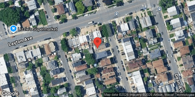 Aerial map of 1033 CLARENCE AVENUE, Bronx