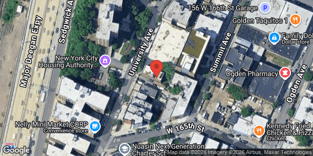 Aerial map of 1072 UNIVERSITY AVENUE, Bronx