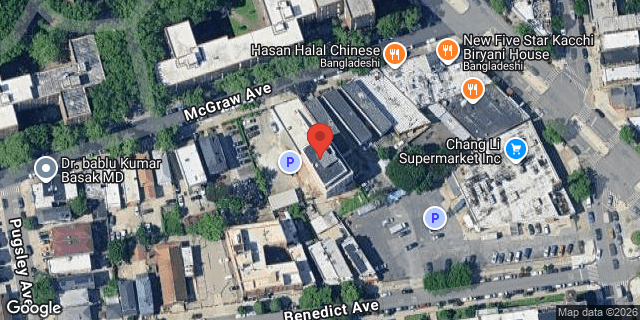 Aerial map of 2040 MCGRAW AVENUE, Bronx