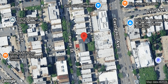Aerial map of 1336 PURDY STREET, Bronx