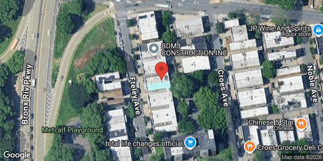 Aerial map of 1424 FTELEY AVENUE, Bronx