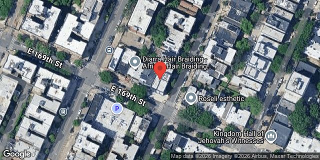 Aerial map of 285 EAST 169 STREET, Bronx
