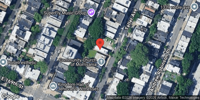 Aerial map of 1331 TELLER AVENUE, Bronx