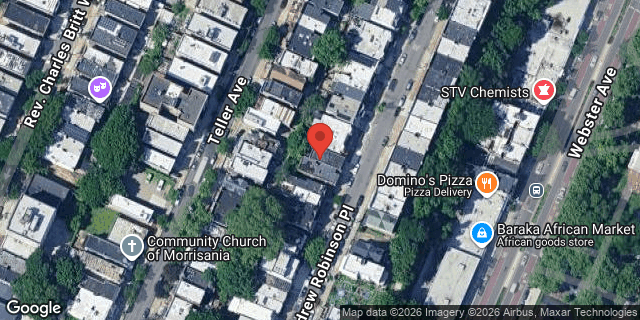 Aerial map of 1335 CLAY AVENUE, Bronx