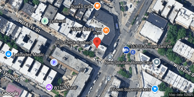 Aerial map of 2040 AMSTERDAM AVENUE, Manhattan