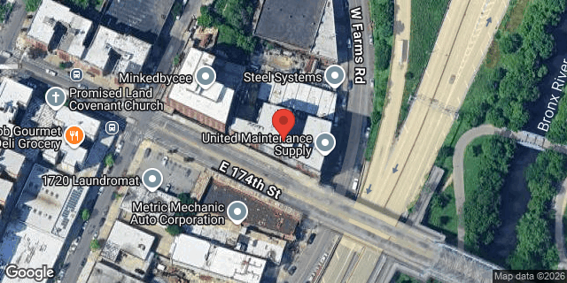Aerial map of 1763 WEST FARMS ROAD, Bronx