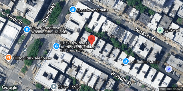 Aerial map of 547 WEST 160 STREET, Manhattan