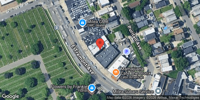 Aerial map of 3225 EAST TREMONT AVENUE, Bronx