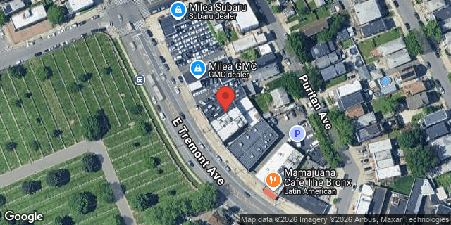 Aerial map of 3219 EAST TREMONT AVENUE, Bronx