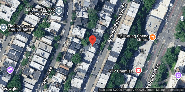 Aerial map of 1359 CLAY AVENUE, Bronx