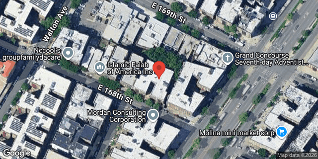 Aerial map of 155 EAST 168 STREET, Bronx