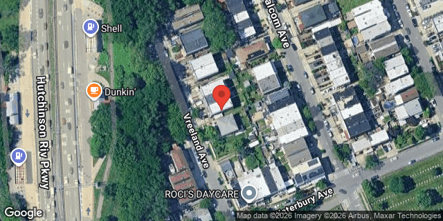 Aerial map of 1320 VREELAND AVENUE, Bronx