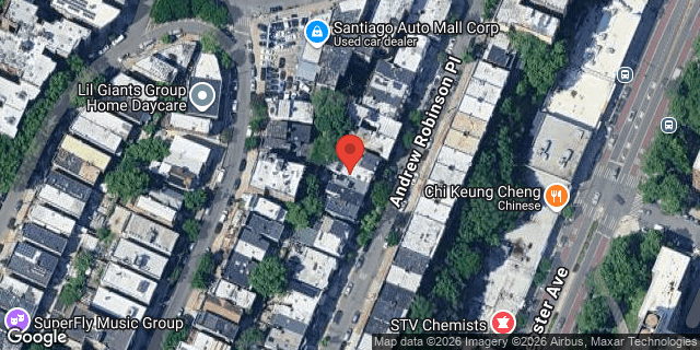 Aerial map of 1367 CLAY AVENUE, Bronx